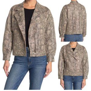 Love Token Anthony Snake Skin Print Women Long Sleeve Jacket - M